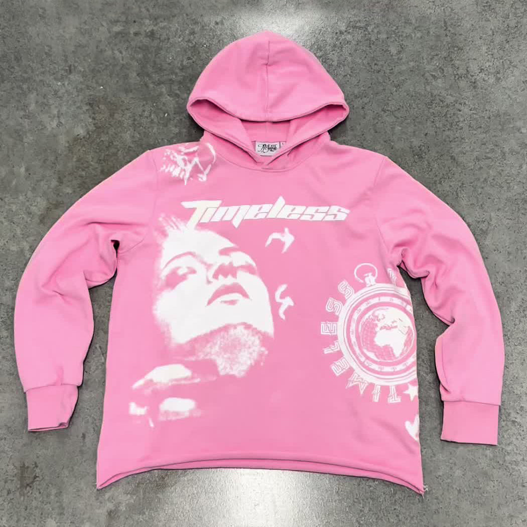 Timeless Graphic Hem Hoodie