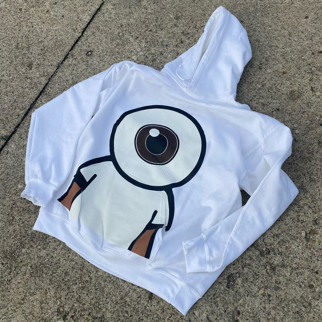 Simple Figure Print Long Sleeve Hoodies