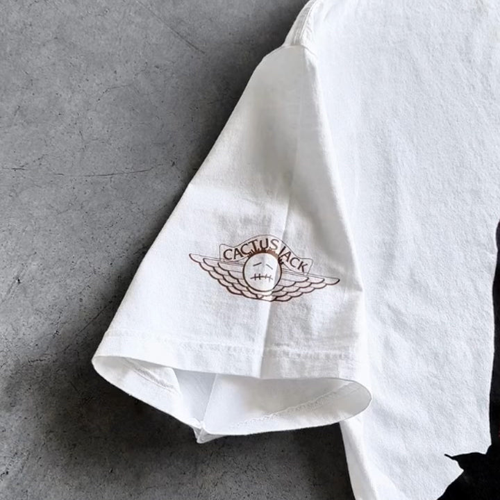 Casual Back Print Short Sleeve T-Shirt