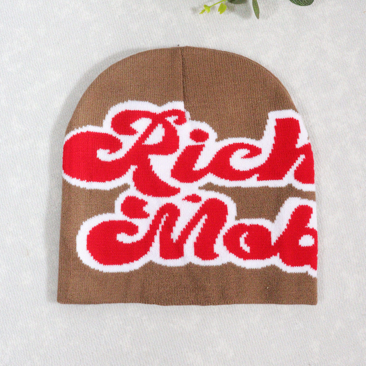 New woolen warm knitted hat with English letters