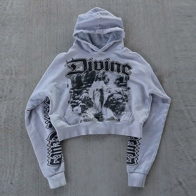 Vintage Jesus Print Hoodie