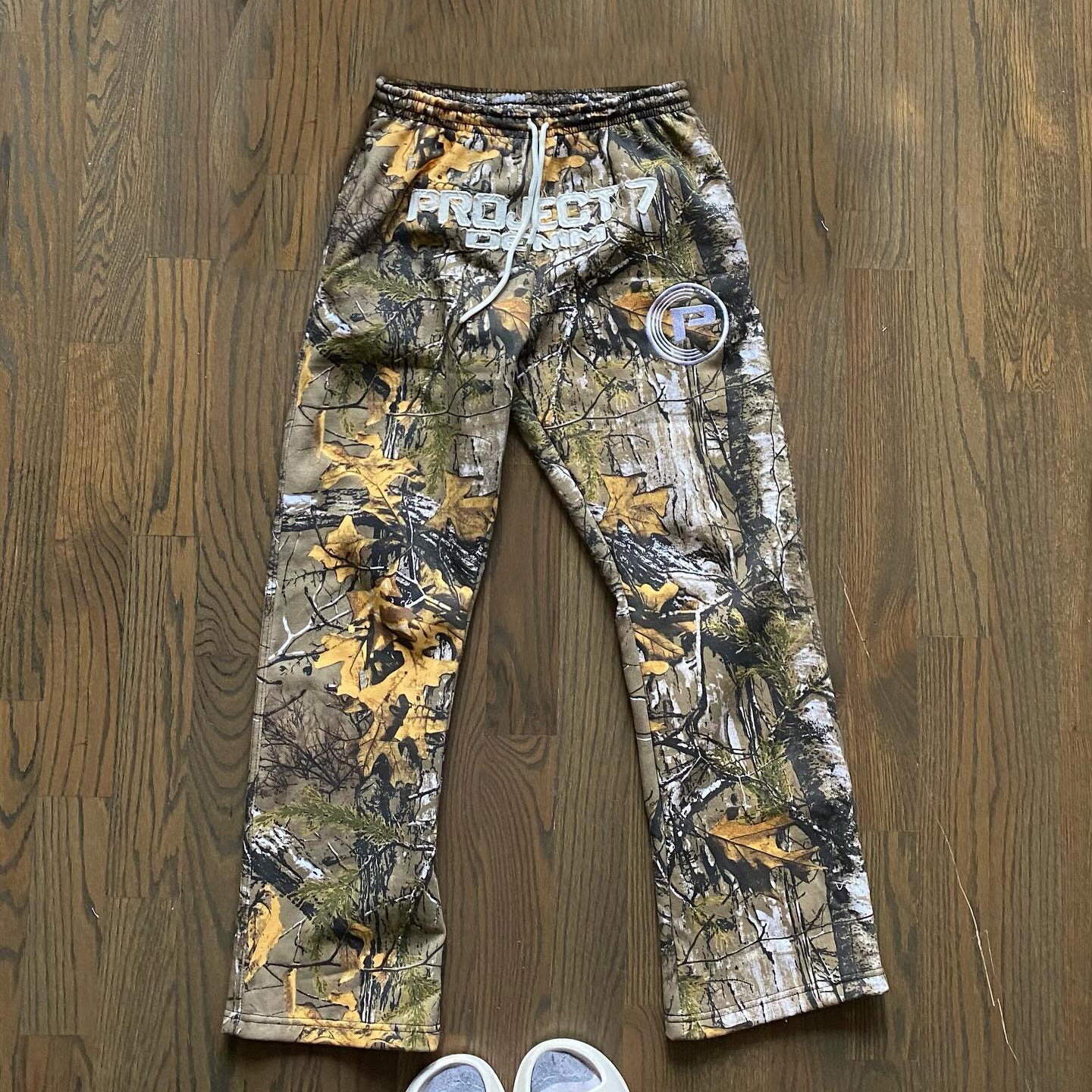 Vintage personalized patchwork camouflage trousers