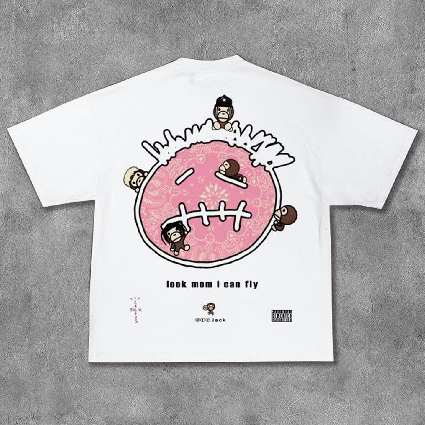 Cartoon Character Print Short Sleeve T-Shirt