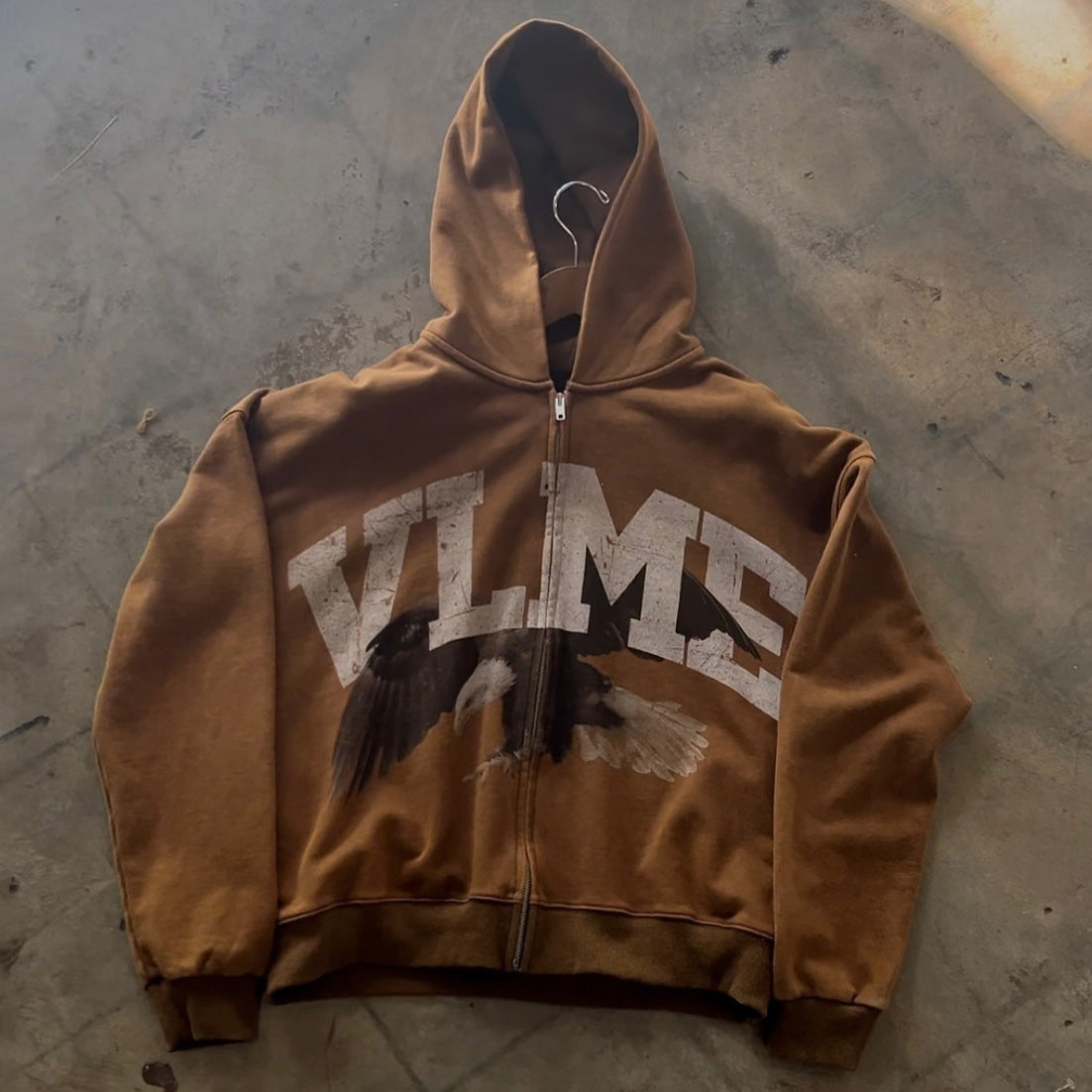 Letters Animals Print Long Sleeve Zipper Hoodies