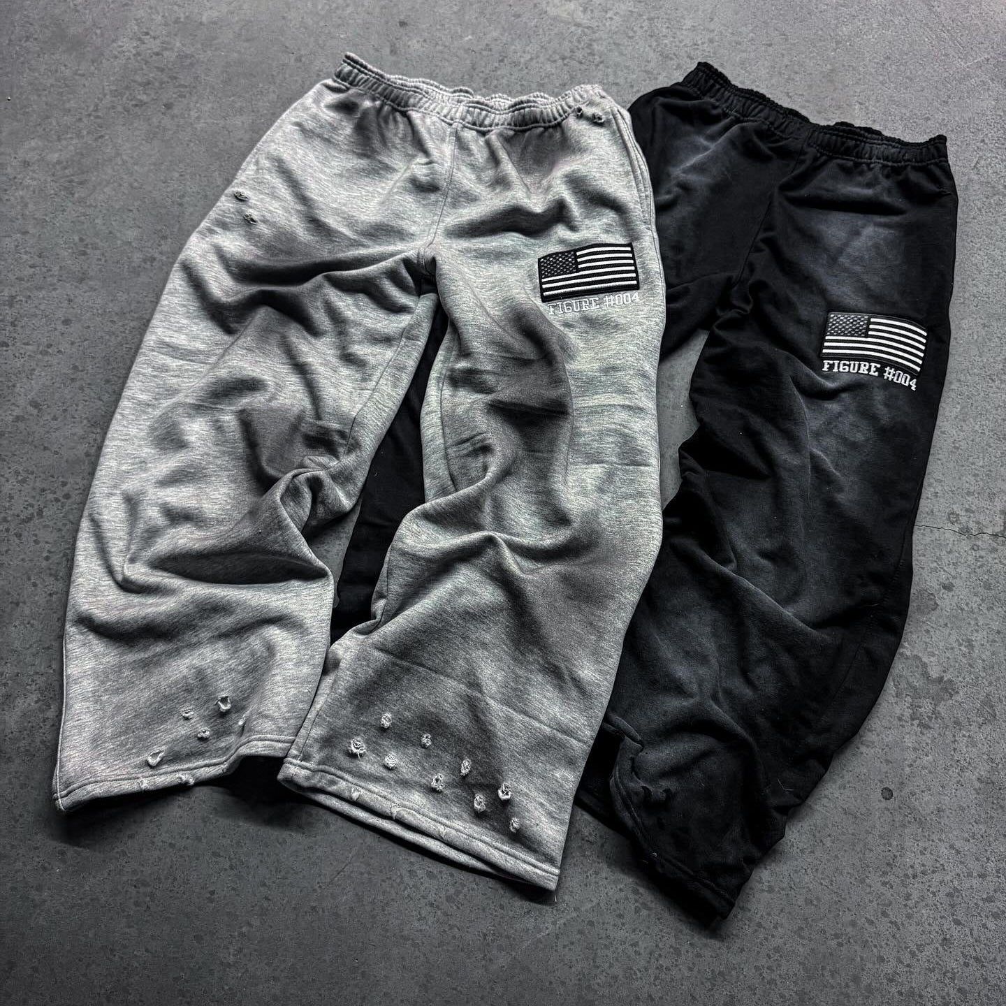 American casual street retro washed wide-leg sweatpants