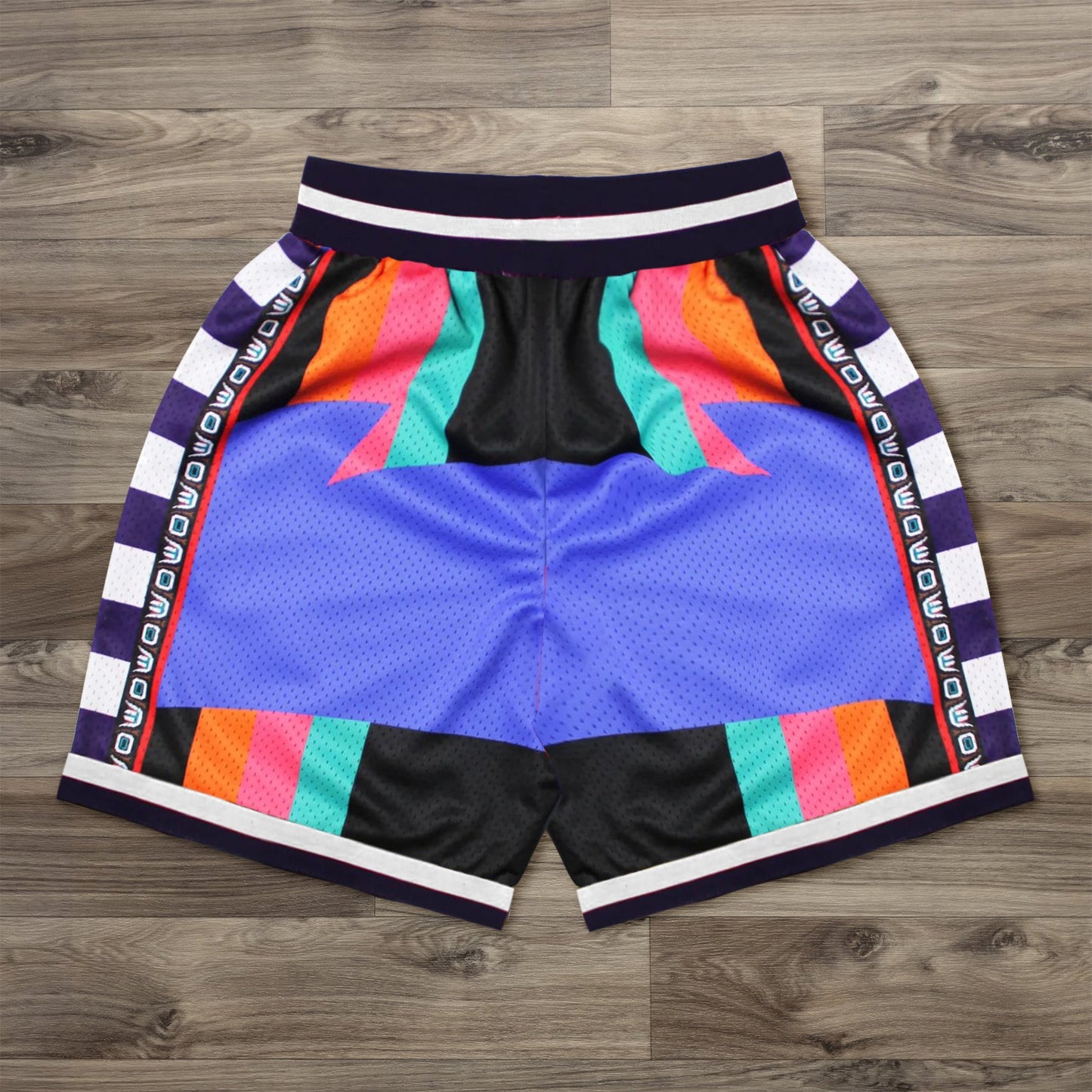 Contrasting color trendy street mesh Sports shorts
