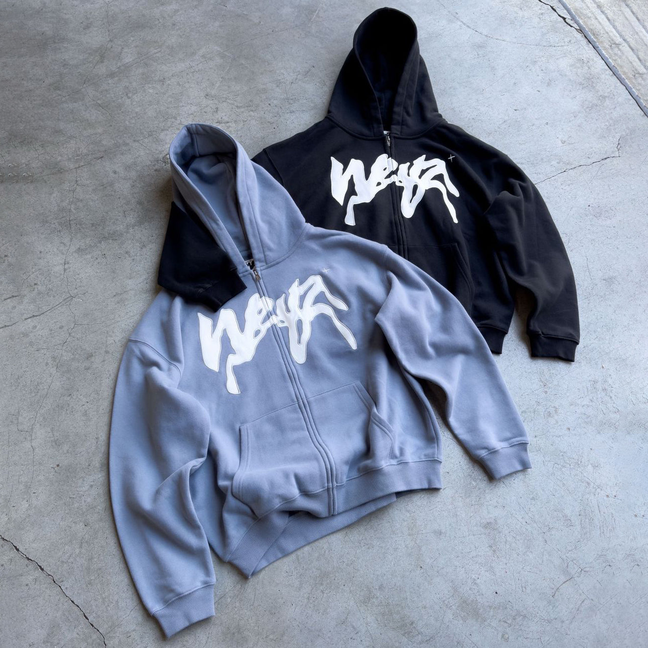 Casual Print Long Sleeve Zipper Hoodies