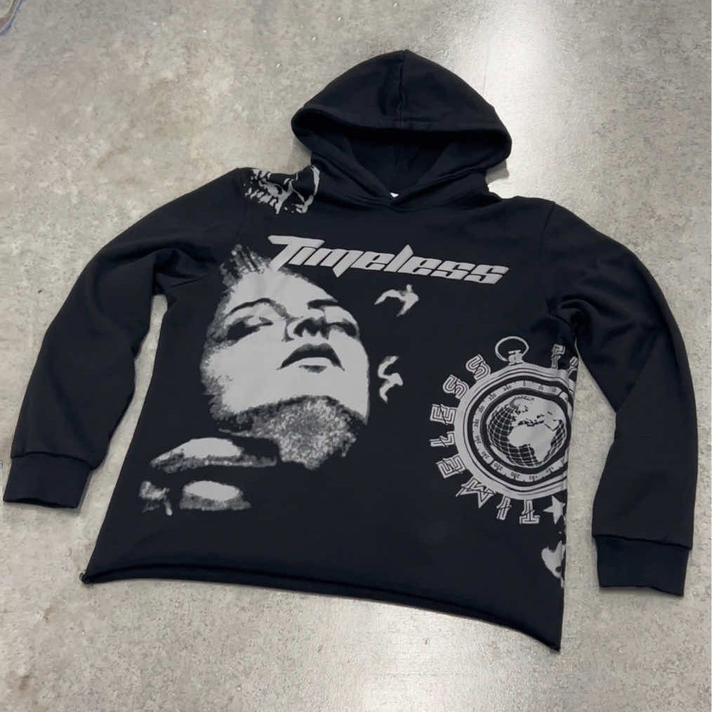 Timeless Graphic Hem Hoodie