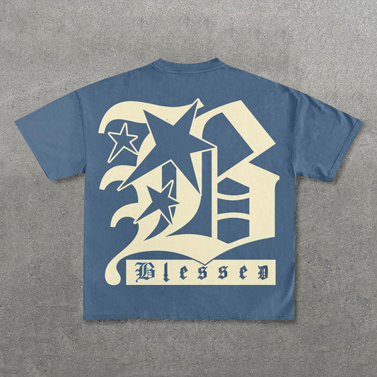 Blessed Print Short Sleeve T-Shirt