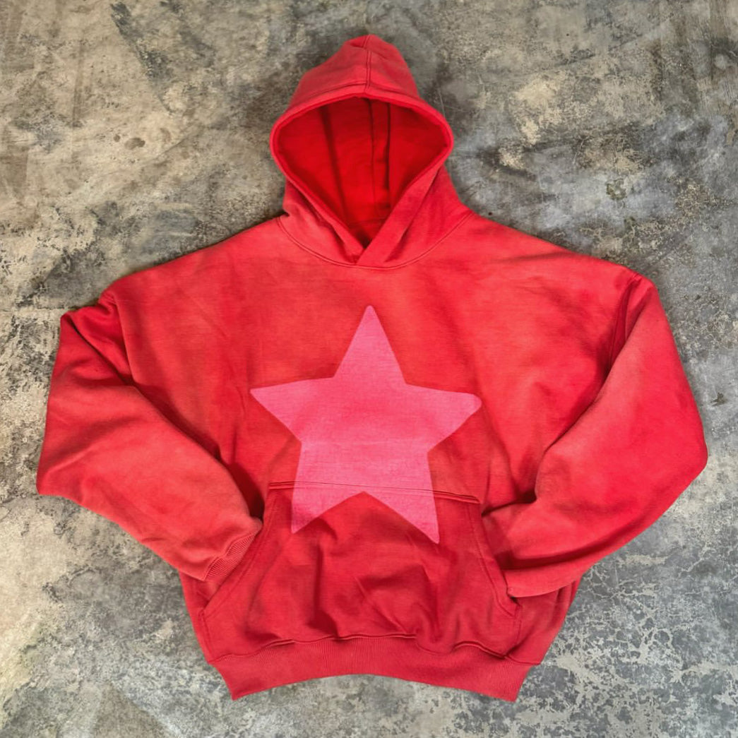 Fashion Star Print Long Sleeve Hoodies