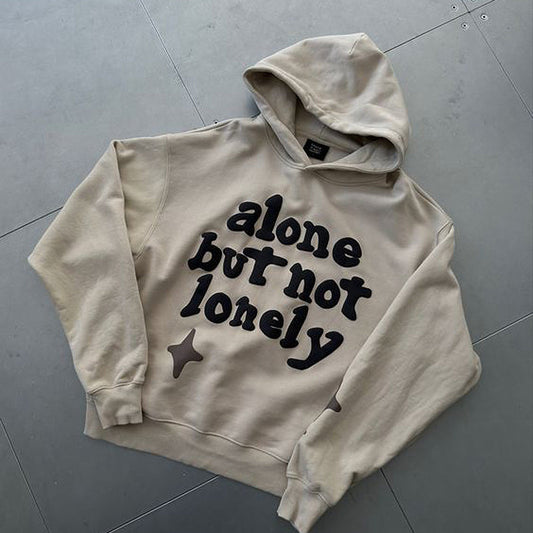 Alone But Not Lonely Graphic Hoodie