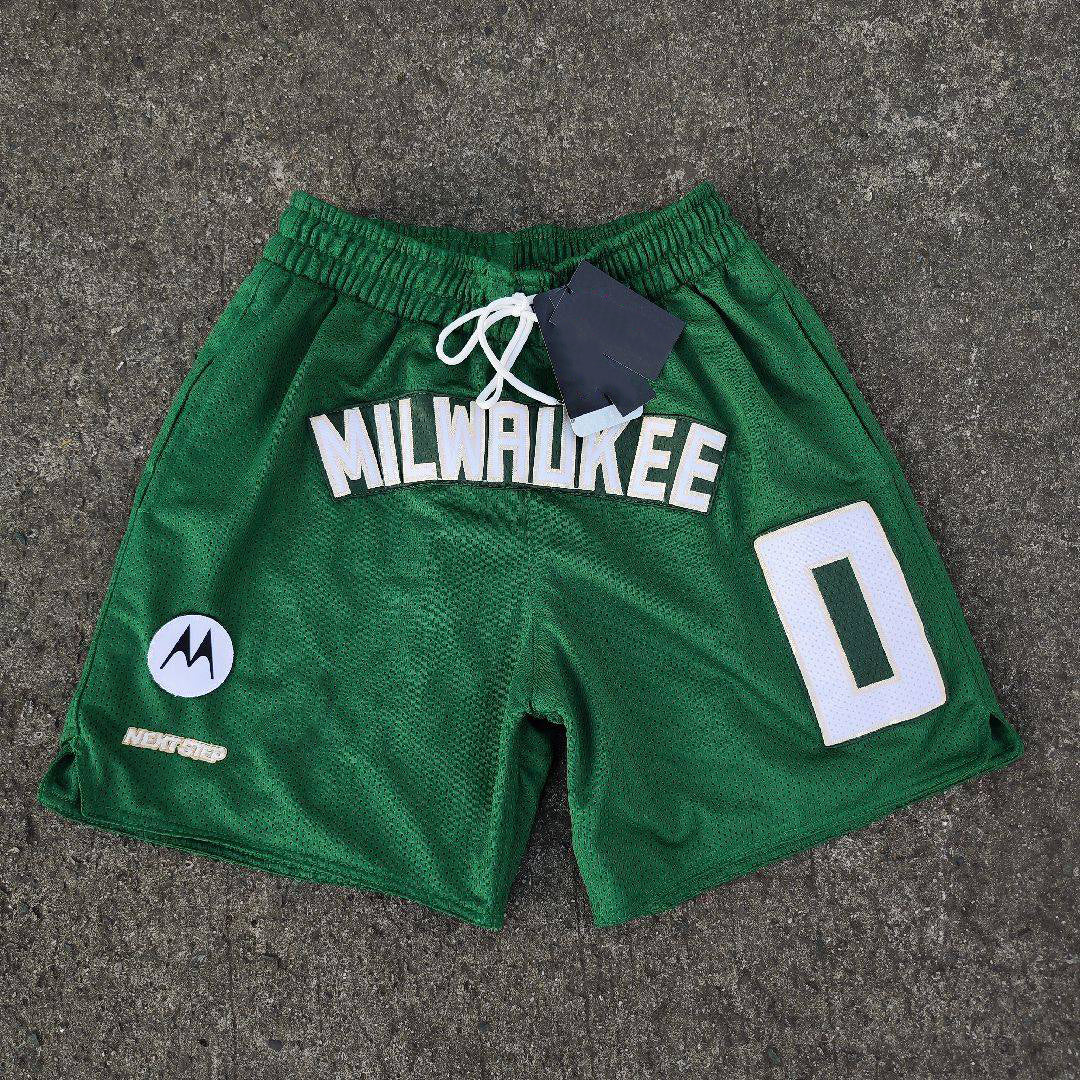 Patchwork casual street basketball mesh shorts