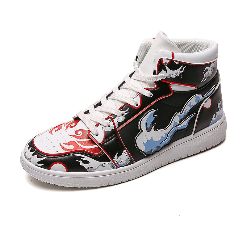 Limited sale graffiti casual street high-top sneakers