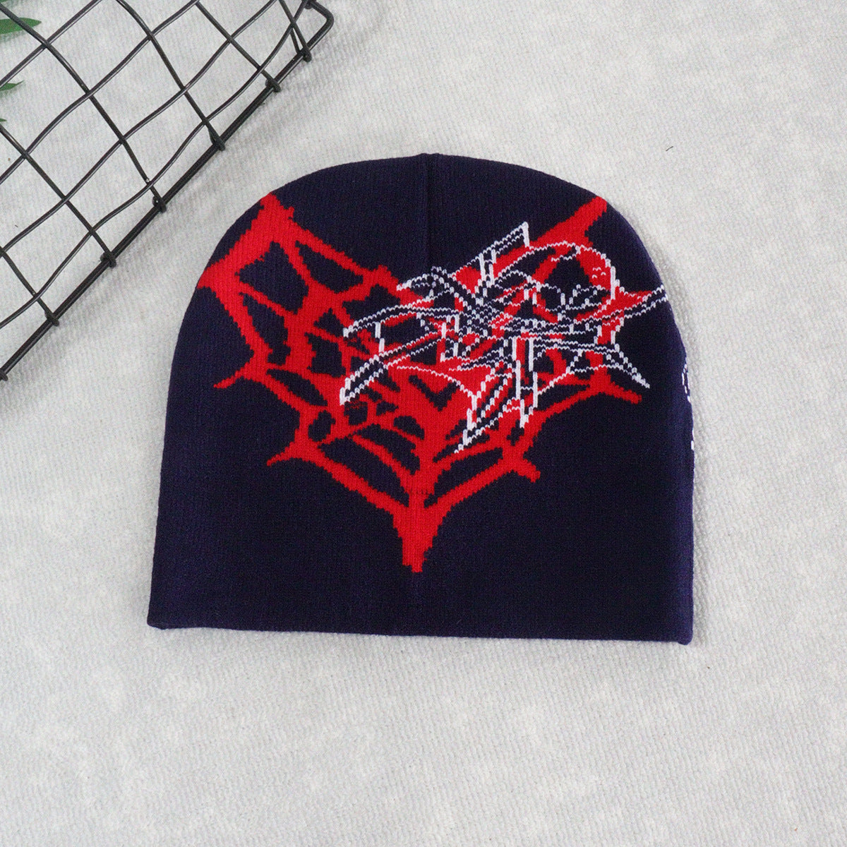 Knitted spider double-sided wool warm outdoor hat for men and women