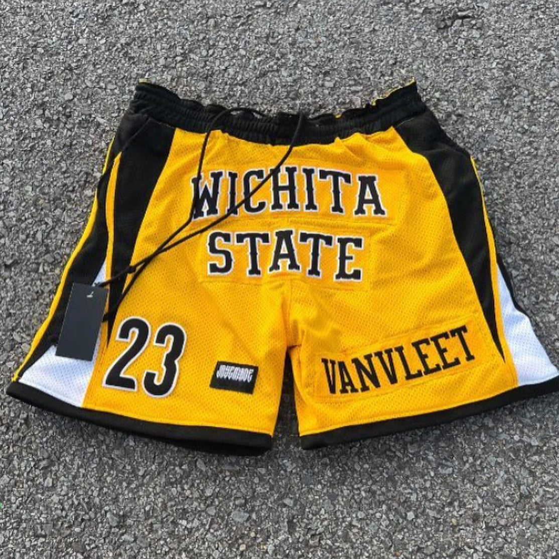 Wichita State Street Basketball Patchwork Mesh Shorts