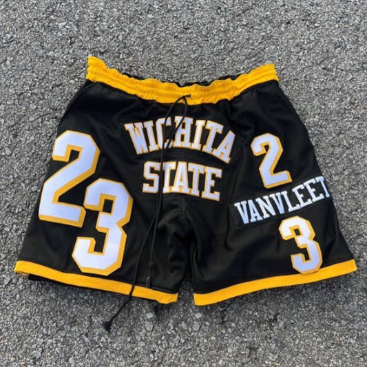 Wichita State Street Basketball Patchwork Mesh Shorts