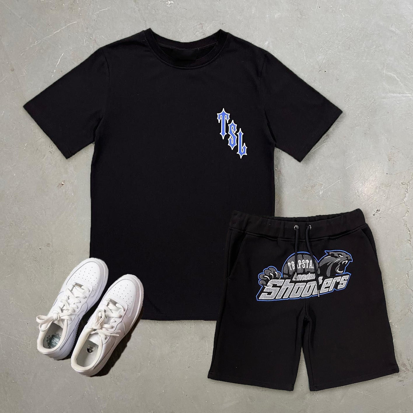 Fashion Trapstar Print T-Shirt Shorts Two Piece Set