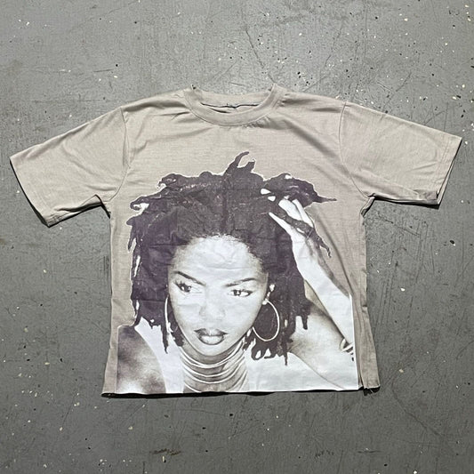 Lauryn Hill Digital Print Short Sleeve T-Shirt