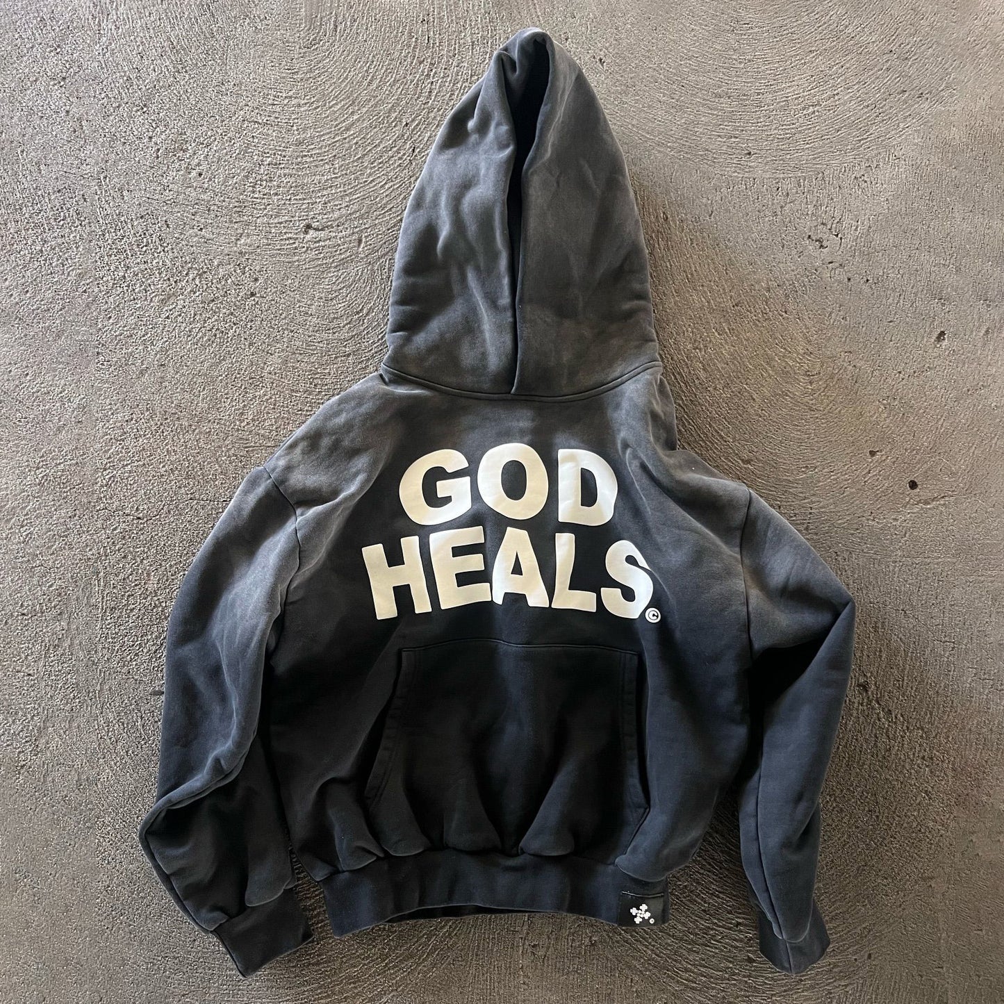 God Heals Print Long Sleeve Hoodies