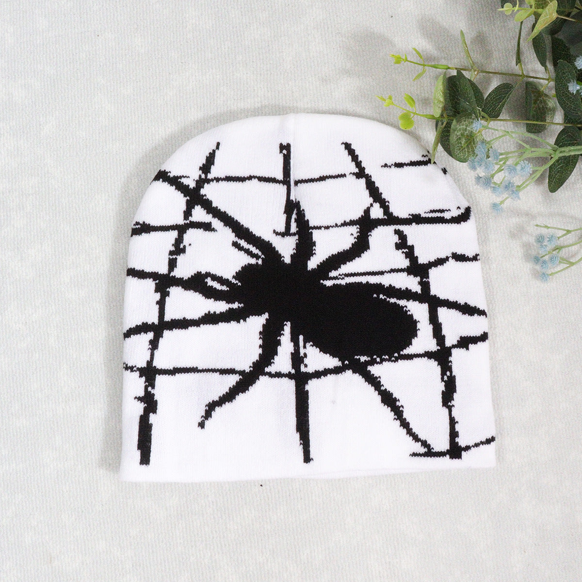 Trendy Pullover Spider Web Y2K Jacquard Hat for Men and Women