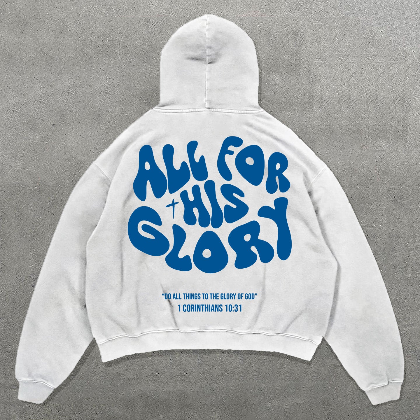 All For His Glory Print Long Sleeve Hoodies