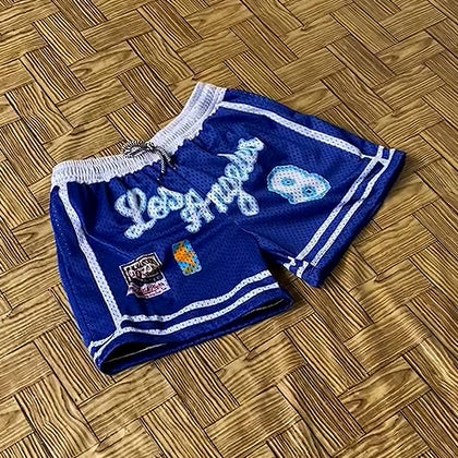 Fashionable and personalized sports style printed mesh shorts