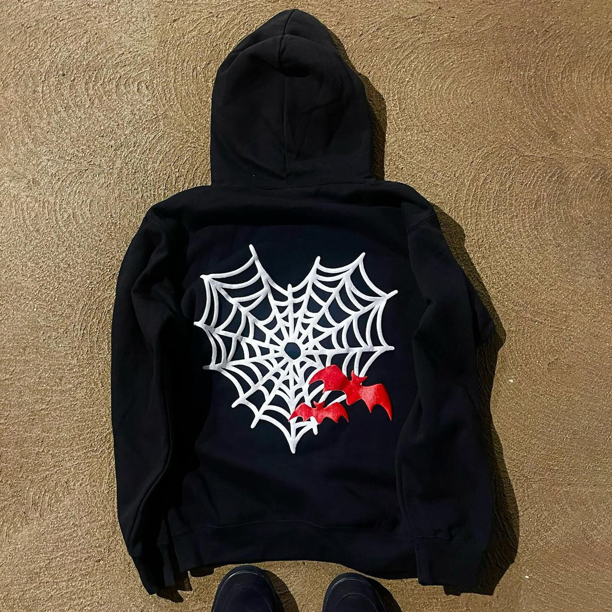 Halloween Spider Web Print Long Sleeve Hoodies