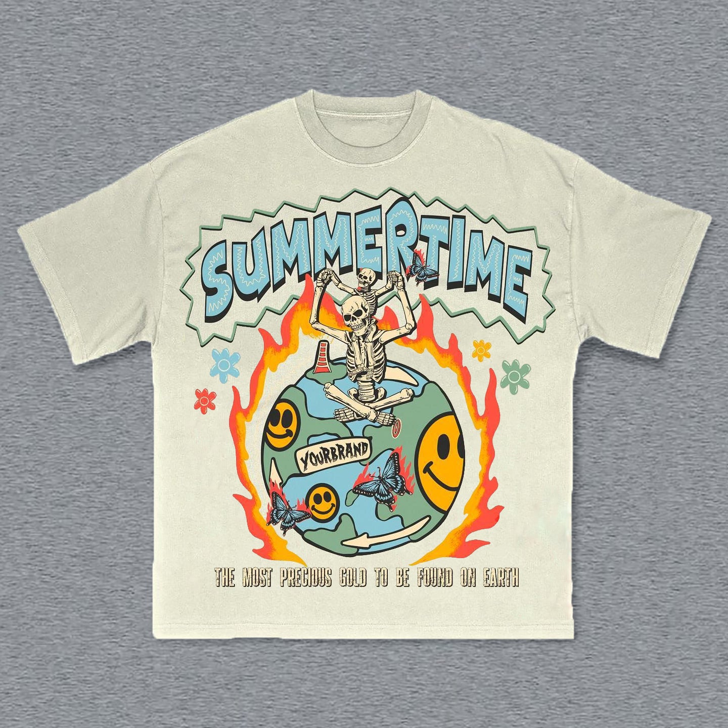 Summertime Print Short Sleeve T-Shirt