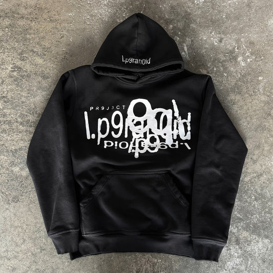 Paranoid Print Long Sleeve Hoodies