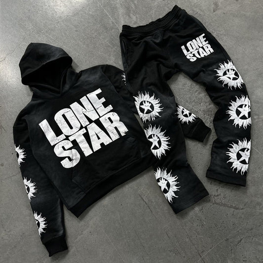 Love Print Two Piece Hoodie Set