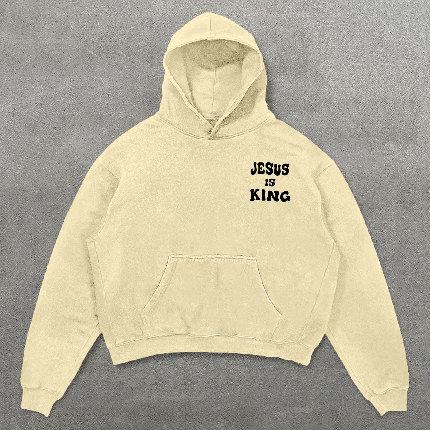 Jesus Is King Print Long Sleeve Hoodies