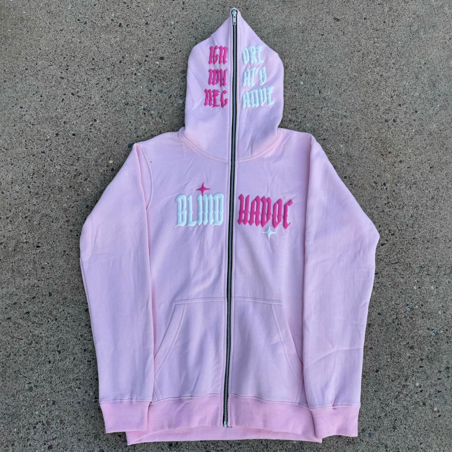 Blind Havoc Print Long Sleeve Full Zip Hoodies