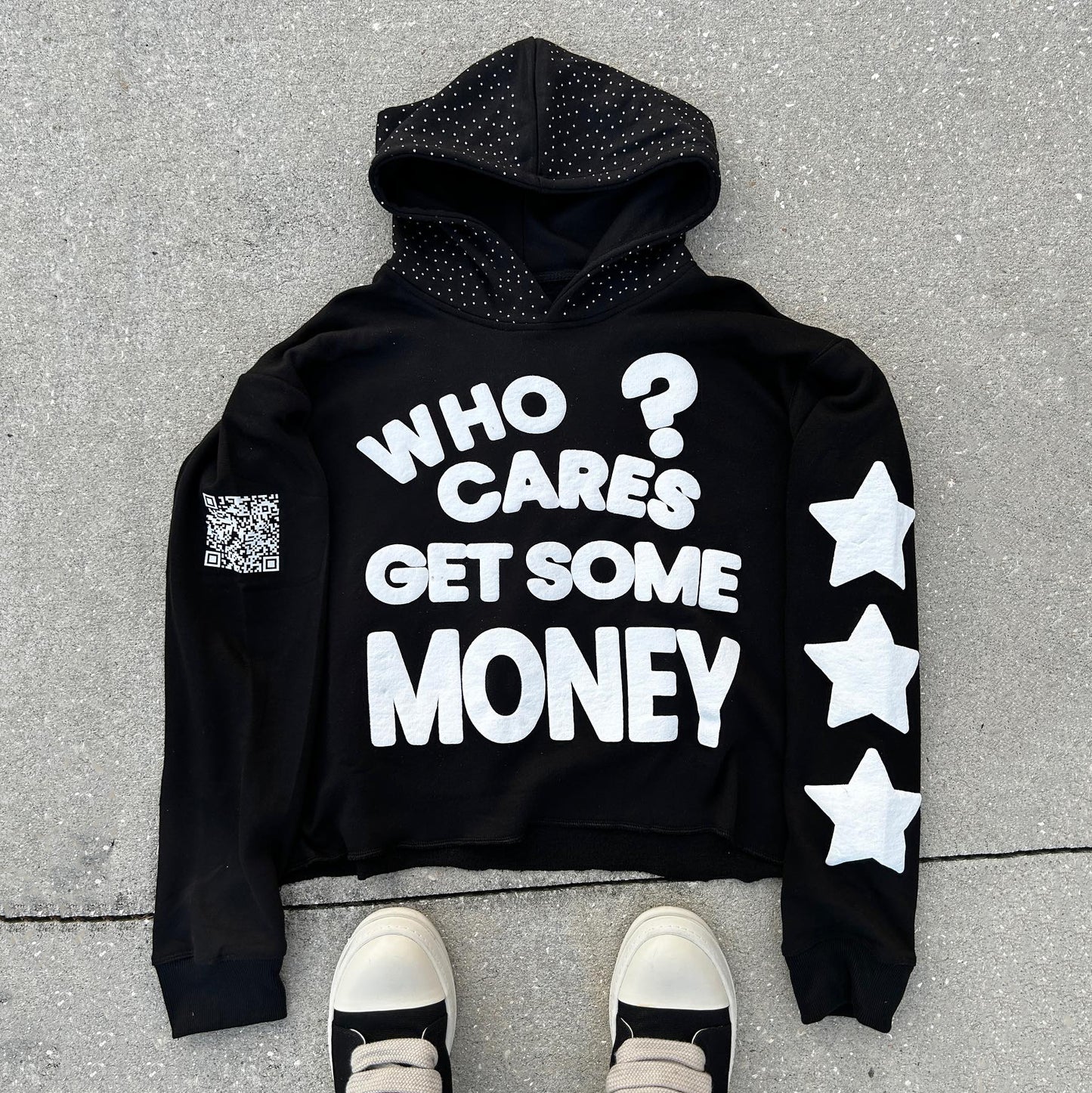 Fuck Money Printed Casual Street Hoodie