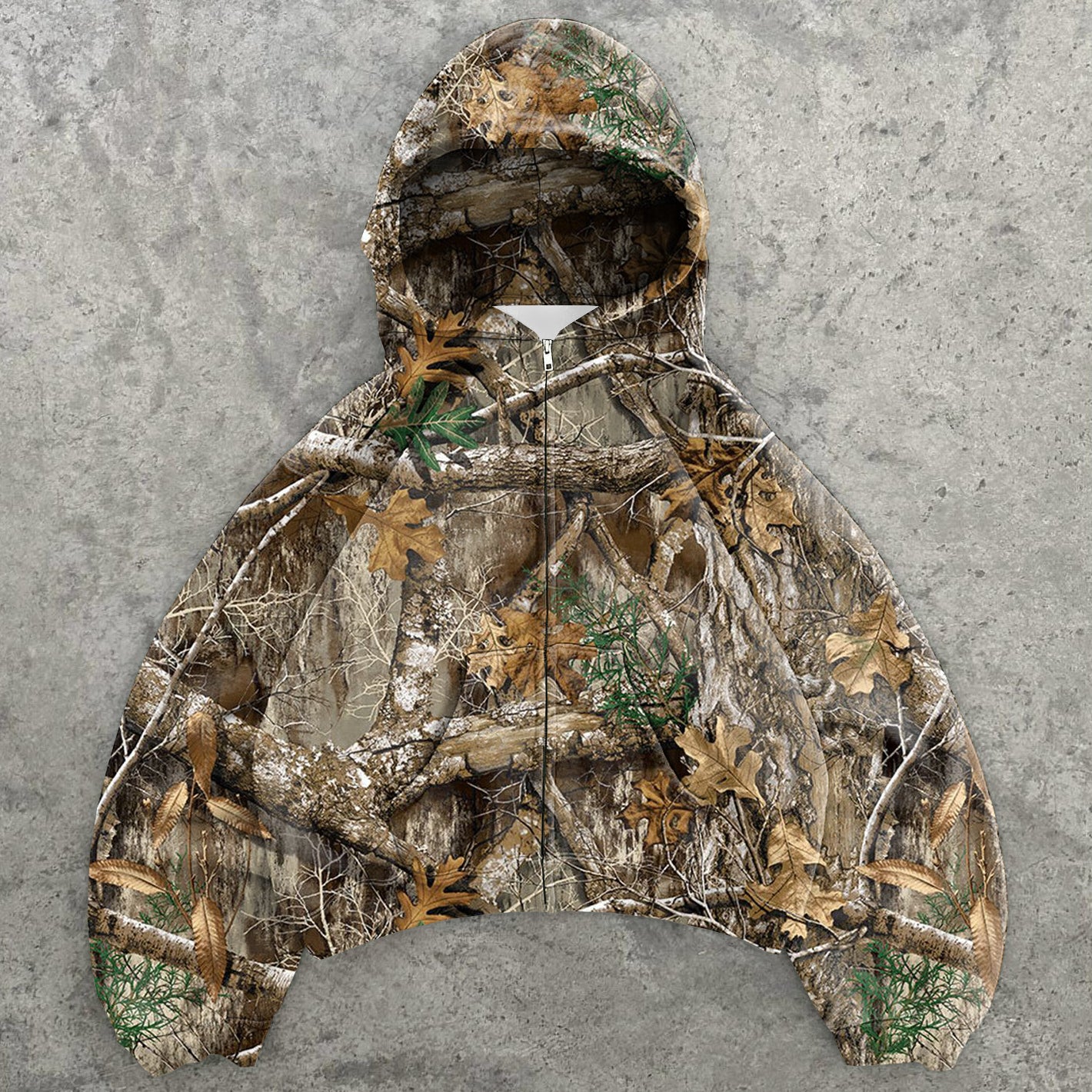 Personalized Camouflage Print Long Sleeve Zipper Hoodies