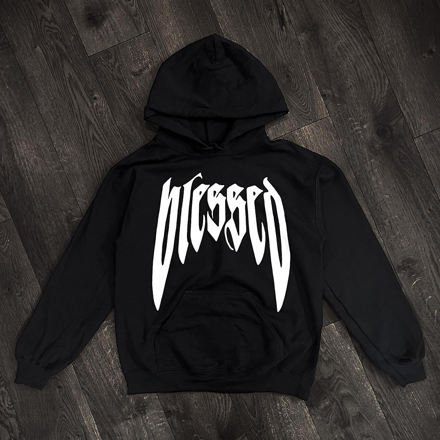 Casual Blessed Print Long Sleeve Hoodies