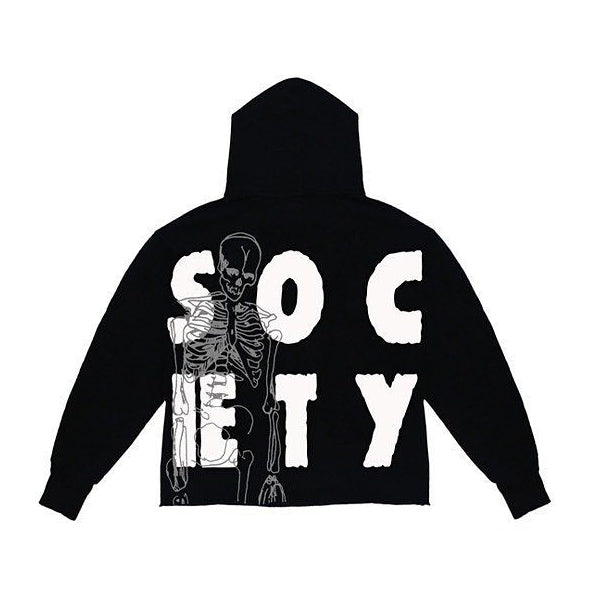 Fashion Loaded Society Print Long Sleeve Hoodies