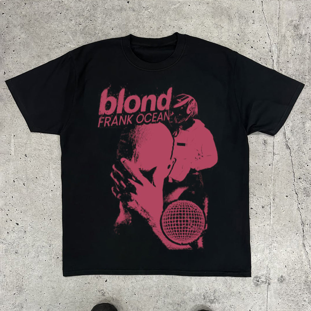 Basic Blond Print Short Sleeve T-Shirt