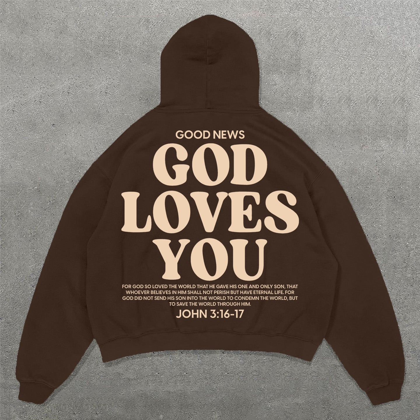 God Loves You Print Long Sleeve Hoodies