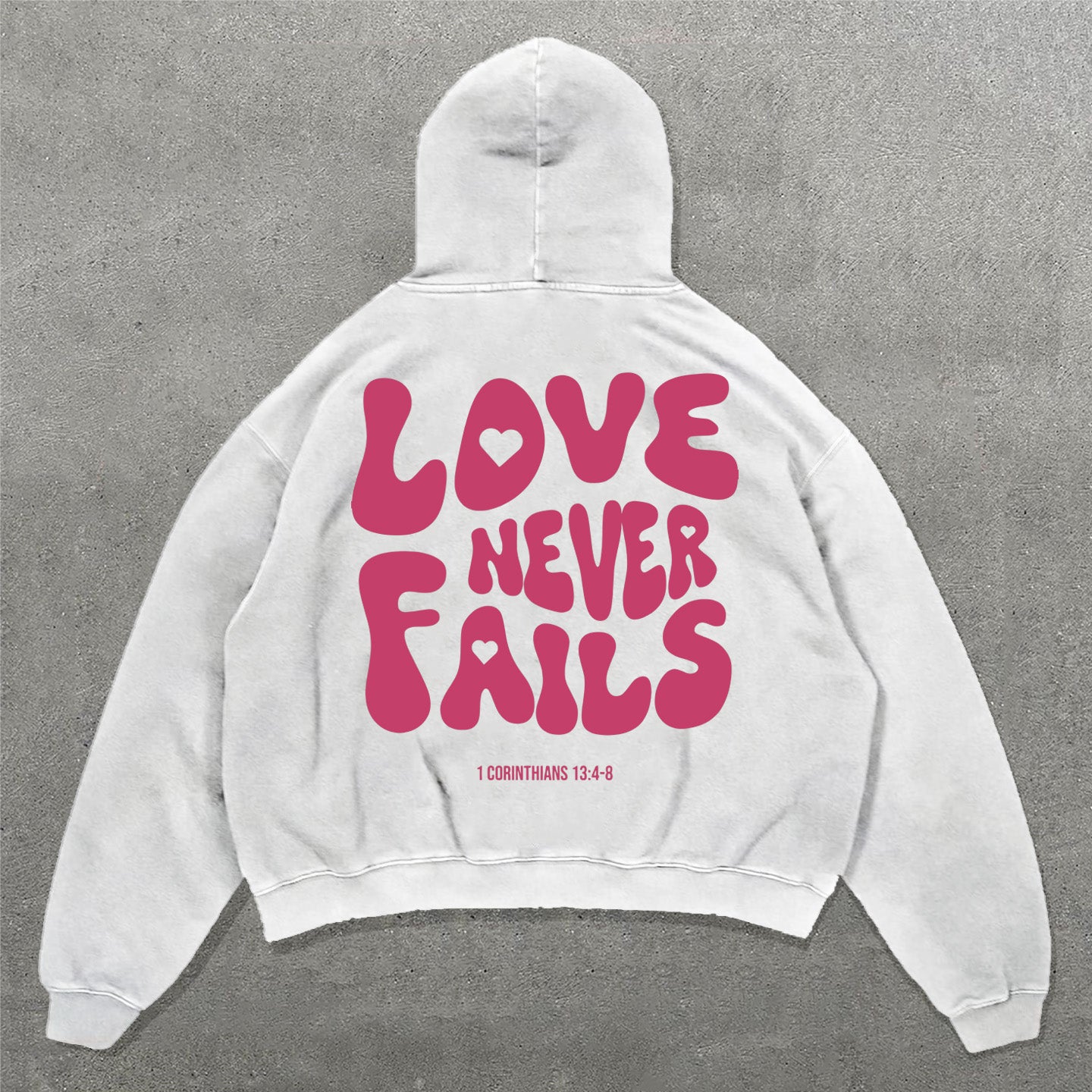 Love Never Falls Print Long Sleeve Hoodies