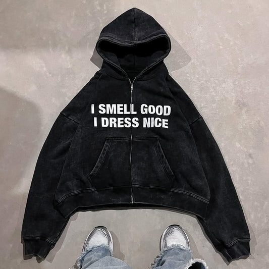 I Smell Good I Dress Nice Print Long Sleeve Hoodies