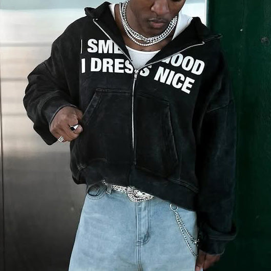 I Smell Good I Dress Nice Print Long Sleeve Hoodies