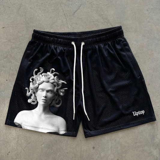 Trendy Medusa Stretch Shorts