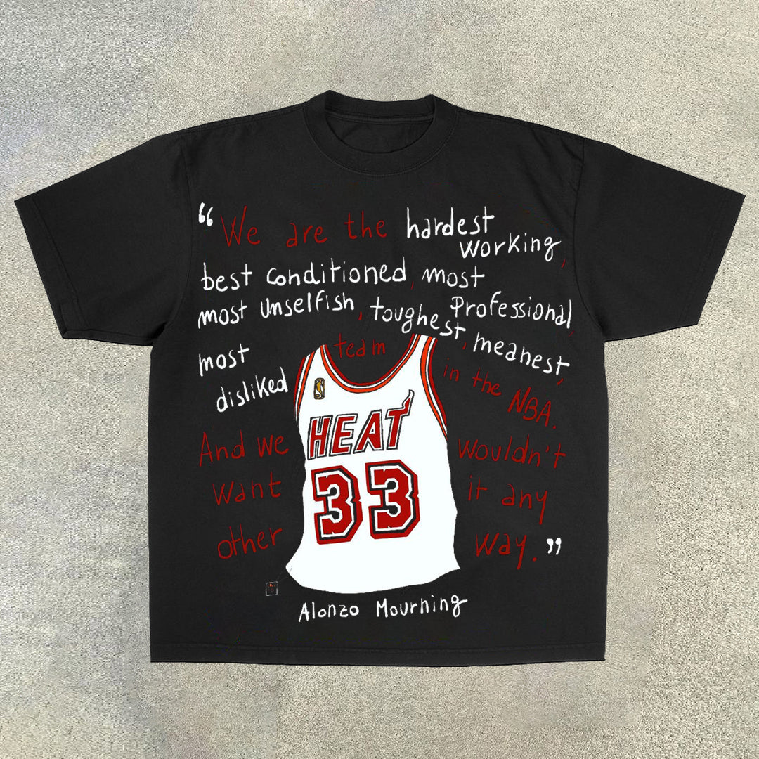 Casual Retro Basketball Short Sleeve T-Shirt