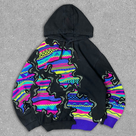 Color-blocked hoodie