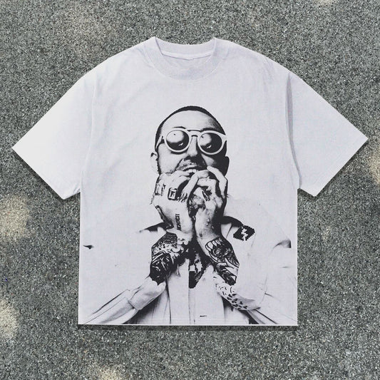 Rap print T-shirt