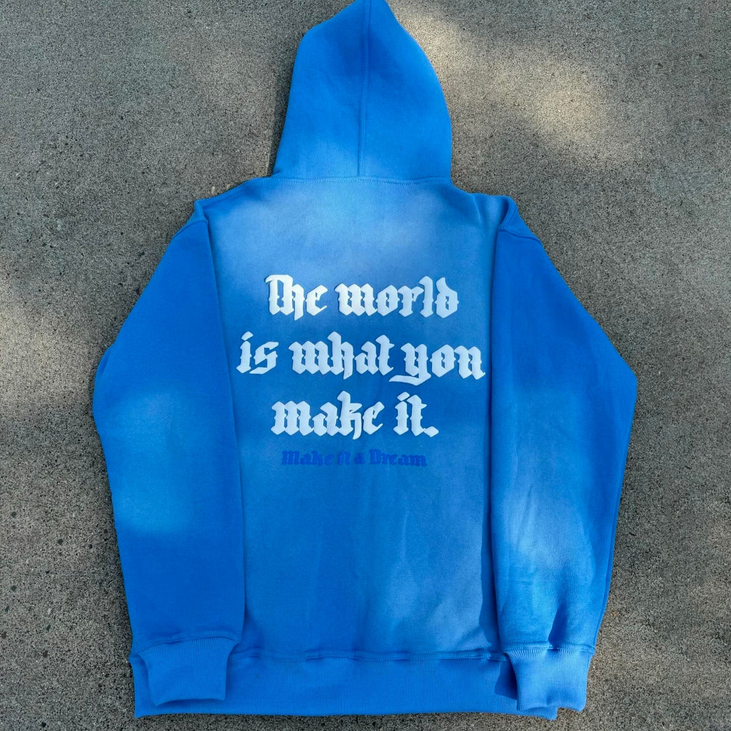 The World Is What You Make It Print Long Sleeve Zipper Hoodies