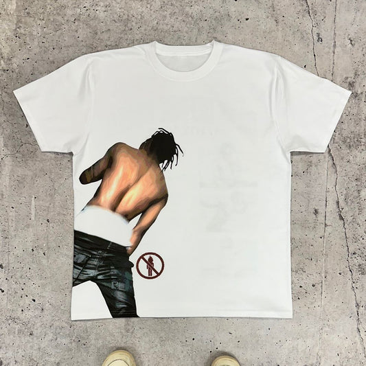 Days Before Rodeo Character Print Short Sleeve T-Shirt