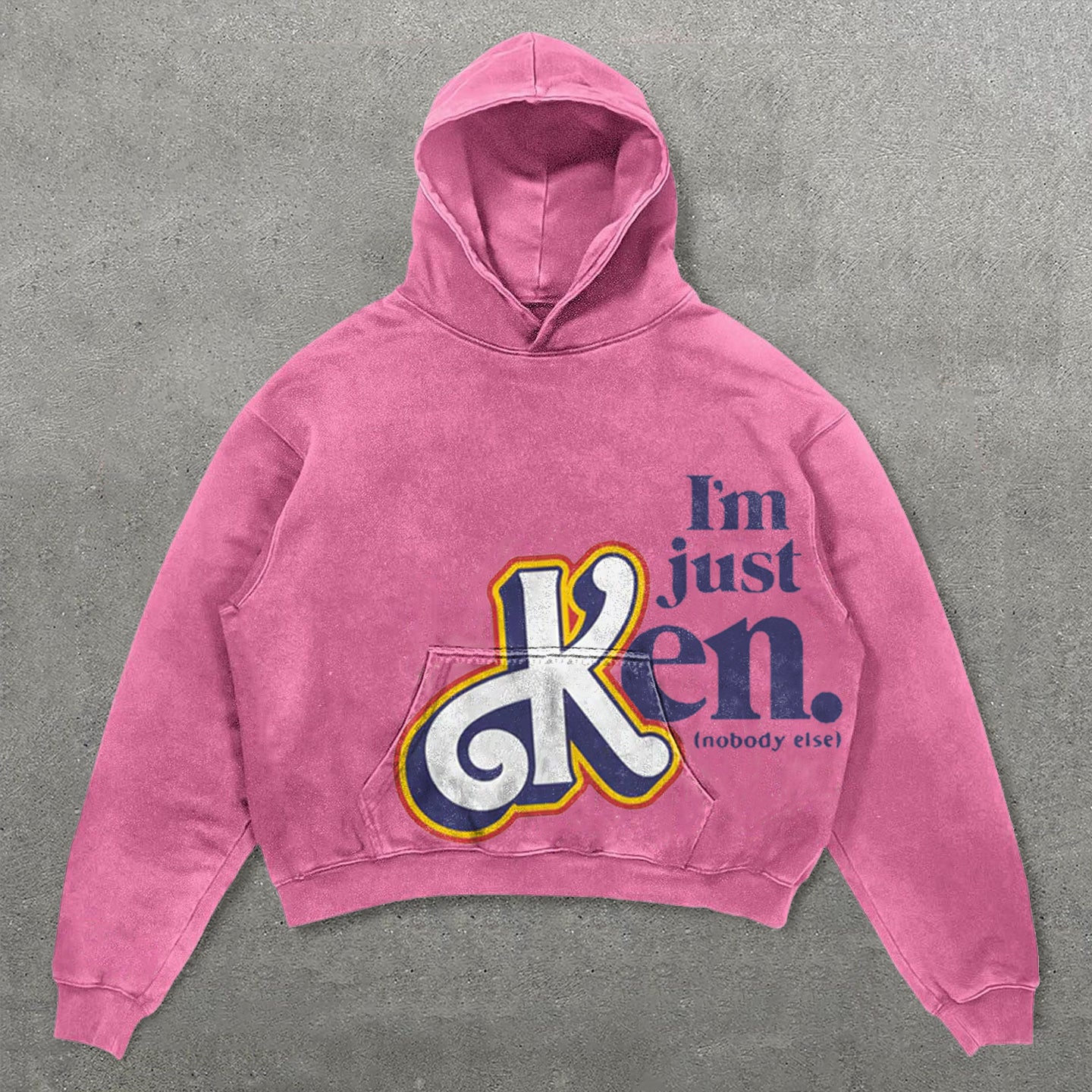 I'm Just Ken Print Long Sleeve Hoodie