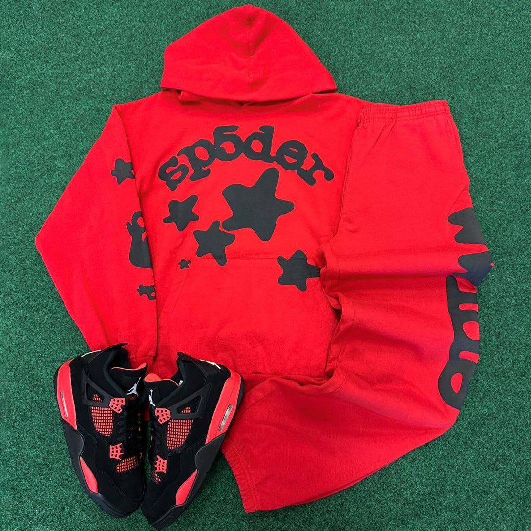 Letters Print Two Piece Hoodie Set