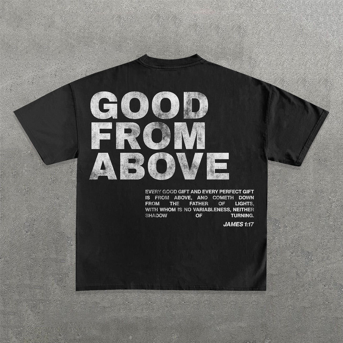 God From Above Print Short Sleeve T-Shirt